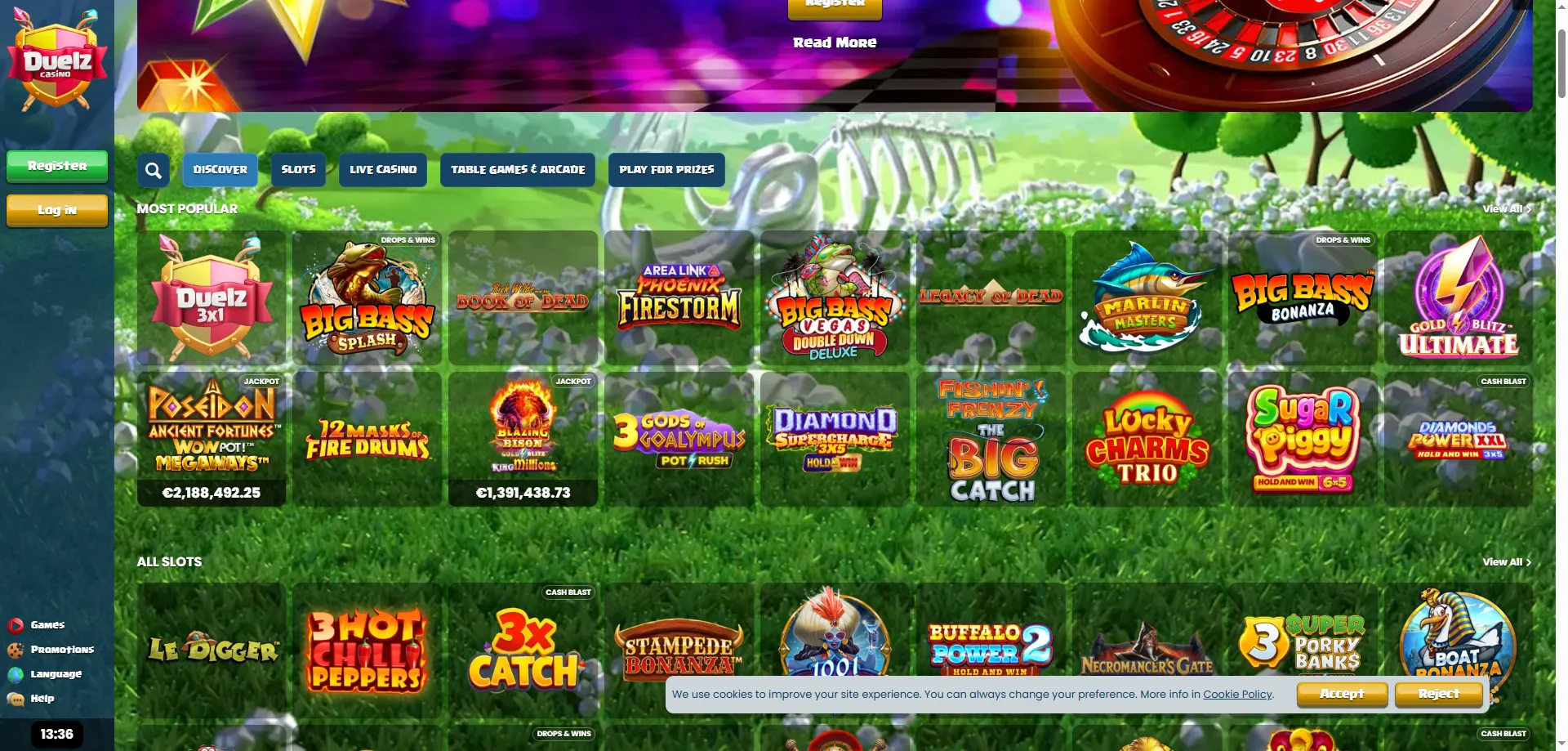 Automaty online w Duelz Casino – ponad 1800 tytułów do wyboru